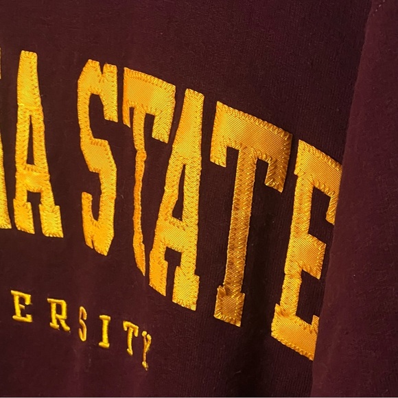 Arizona State University Crewneck Men’s M Maroon Champion Sweatshirt Sun Devils - Picture 3 of 6